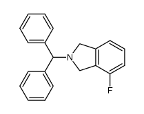 2-benzhydryl-4-fluoro-2,3-dihydro-1H-isoindole结构式