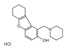 1-(piperidin-1-ylmethyl)-6,7,8,9-tetrahydrodibenzofuran-2-ol,hydrochloride Structure