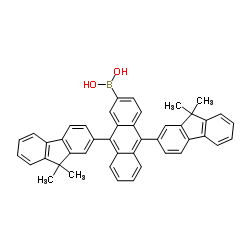 [9,10-Bis(9,9-dimethyl-9H-fluoren-2-yl)-2-anthryl]boronic acid Structure