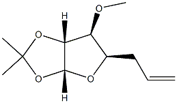 (3aR,5R,6S,6aR)-5-allyl-6-methoxy-2,2-dimethyltetrahydrofuro[2,3-d][1,3]dioxole Structure