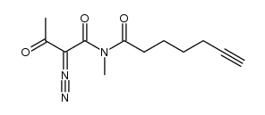 N-(diazoacetoacetyl)-N-methyl-6-heptynamide Structure