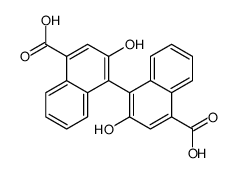4-(4-carboxy-2-hydroxynaphthalen-1-yl)-3-hydroxynaphthalene-1-carboxylic acid结构式