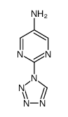 2-(1H-tetrazol-1-yl)-pyrimidin-5-amine结构式