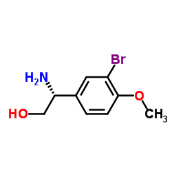 (2R)-2-Amino-2-(3-bromo-4-methoxyphenyl)ethanol结构式