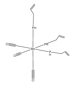 fac-(CH2CHCH2CH2PH2)3molybdenum(CO)3 Structure