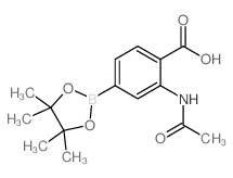 2-Acetamido-4-(4,4,5,5-tetramethyl-1,3,2-dioxaborolan-2-yl)benzoic acid Structure