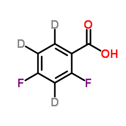 2,4-Difluorobenzoic acid-d3结构式