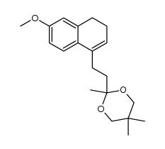 2-(2-(6-methoxy-3,4-dihydronaphthalen-1-yl)ethyl)-2,5,5-trimethyl-1,3-dioxane Structure