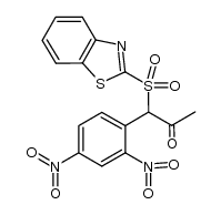 1-(benzothiazole-2-sulfonyl)-1-(2,4-dinitro-phenyl)-propan-2-one结构式