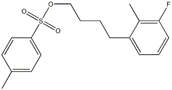 4-(3-氟-2-甲基苯基)丁基-4-甲基苯磺酸酯结构式