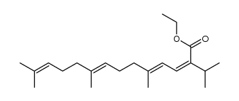 Ethyl (2Z,4E,8E,12E)-2-(1-methylethyl)-5,9,13-trimethyl-2,4,8,12-tetradecatetraenoate Structure