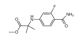 N-[4-(氨基羰基)-3-氟苯基]-2-甲基丙氨酸甲酯结构式
