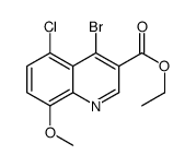 4-Bromo-5-chloro-8-methoxyquinoline-3-carboxylic acid ethyl ester structure