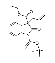 1-tert-butyl 3-ethyl 3-allyl-2-oxoindoline-1,3-dicarboxylate Structure