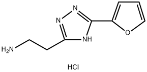 2-[5-(呋喃-2-基)-4H-1,2,4-三唑-3-基]乙-1-胺盐酸盐结构式