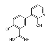 2-chloro-5-(2-oxo-1H-pyridin-3-yl)benzamide结构式