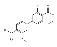 4-(4-ethoxycarbonyl-3-fluorophenyl)-2-methoxybenzoic acid结构式