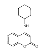 2H-1-Benzopyran-2-one, 4-(cyclohexylamino)- (en)结构式