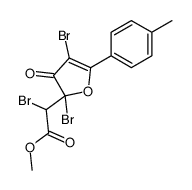 methyl 2-bromo-2-[2,4-dibromo-5-(4-methylphenyl)-3-oxofuran-2-yl]acetate结构式