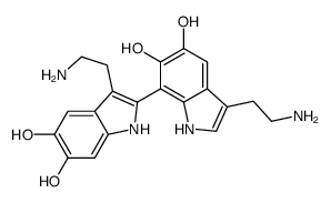 3-(2-aminoethyl)-2-[3-(2-aminoethyl)-5,6-dihydroxy-1H-indol-7-yl]-1H-indole-5,6-diol Structure