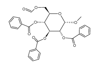 methyl 2,3,4-tri-O-benzoyl-6-O-formyl-α-D-glucopyranoside结构式