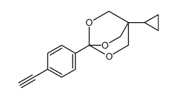 2,6,7-Trioxabicyclo(2.2.2)octane, 4-cyclopropyl-1-(4-ethynylphenyl)- Structure