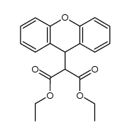 9-(1'-ethoxycarbonyl-2'-oxo-3'-oxapent-1'-yl)xanthene结构式