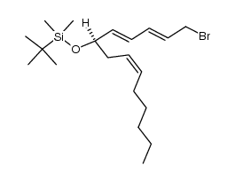 (6R,2E,4E,8Z)-1-bromo-6-(tert-butyldimethylsilyloxy)tetradeca-2,4,8-triene Structure