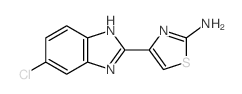 4-(5-chloro-3H-benzoimidazol-2-yl)-1,3-thiazol-2-amine结构式