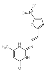 5-nitro-2-furaldehyde (4-hydroxy-6-methylpyrimidin-2-yl)-hydrazone Structure