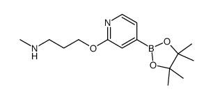 N-methyl-3-[4-(4,4,5,5-tetramethyl-1,3,2-dioxaborolan-2-yl)pyridin-2-yl]oxypropan-1-amine Structure