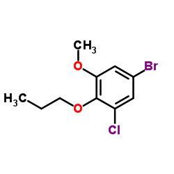 5-Bromo-1-chloro-3-methoxy-2-propoxybenzene结构式