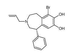 (S)-(-)-6-bromo-N-allyl-7,8-dihydroxy-1-phenyl-2,3,4,5-tetrahydro-[1H]-3-benzazepine结构式