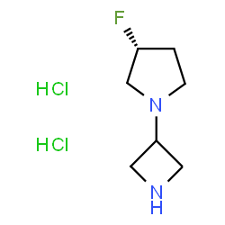 (3R)-1-(azetidin-3-yl)-3-fluoropyrrolidine dihydrochloride structure