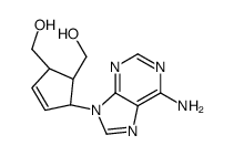 9-(c-4,t-5-bis(hydroxymethyl)cyclopent-2-en-r-1-yl)-9H-adenine Structure