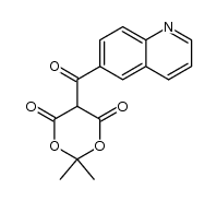 2,2-dimethyl-5-(quinoline-6-carbonyl)-1,3-dioxane-4,6-dione Structure