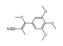 3-methoxy-2-methyl-3-(3,4,5-trimethoxyphenyl)acrylonitrile结构式