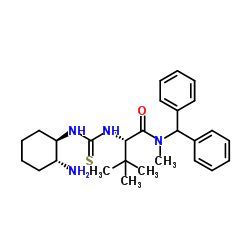 (2S)-2-[[[[(1R,2R)-2-aminocyclohexyl]amino]thioxomethyl]amino]-N-(diphenylmethyl)-N,3,3-triMethyl-Butanamide Structure