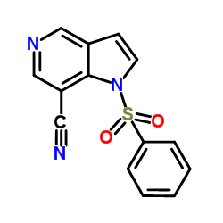 1-(Phenylsulfonyl)-1H-pyrrolo[3,2-c]pyridine-7-carbonitrile结构式