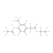 ethyl 2-(4-acetamido-2-fluoro-5-methylphenyl)-2,2-difluoroacetate structure