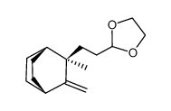 2-Methylen-3-methyl-3-(2-(1,3-dioxolan-2-yl))-ethyl-bicyclo(2.2.2)octan Structure