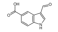 3-Formyl-1H-indole-5-carboxylic acid结构式