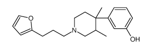 1-(3-(2-furanyl)propyl)-3,4-dimethyl-4-(3-hydroxyphenyl)piperidine Structure