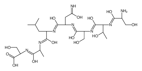 (2S)-2-[[(2S)-2-[[(2S)-2-[[(2S)-4-amino-2-[[(2S)-2-[[(2S,3R)-2-[[(2S)-2-amino-3-hydroxypropanoyl]amino]-3-hydroxybutanoyl]amino]-3-hydroxypropanoyl]amino]-4-oxobutanoyl]amino]-4-methylpentanoyl]amino]propanoyl]amino]-3-hydroxypropanoic acid Structure