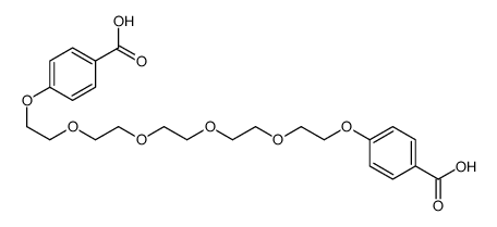 4-[2-[2-[2-[2-[2-(4-carboxyphenoxy)ethoxy]ethoxy]ethoxy]ethoxy]ethoxy]benzoic acid Structure