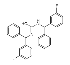 1,3-bis[(3-fluorophenyl)-phenyl-methyl]urea structure