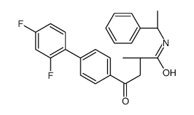 (2S)-4-[4-(2,4-difluorophenyl)phenyl]-2-methyl-4-oxo-N-[(1R)-1-phenylethyl]butanamide结构式