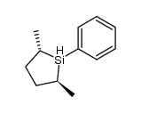 (2S,5S)-trans-2,5-dimethyl-1-phenyl-1-silacyclopentane结构式