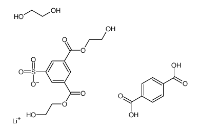 lithium,3,5-bis(2-hydroxyethoxycarbonyl)benzenesulfonate,ethane-1,2-diol,terephthalic acid Structure