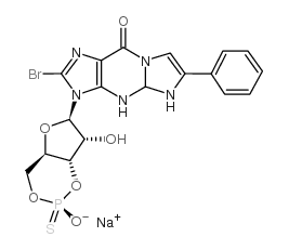 Rp-8-Br-PET-cyclic GMPS, Sodium Salt structure